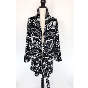 VS Pink Black and White Christmas Robe